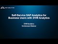 Self-Service SAP Analytics for Business Users with DVW Analytics