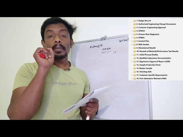 PPAP Explained in tamil || Production part approval process || PPAP 18 documents explained in tamil class=