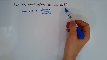 How to use trigonometric double-angle formulae to find the exact value of tan(22.5°)