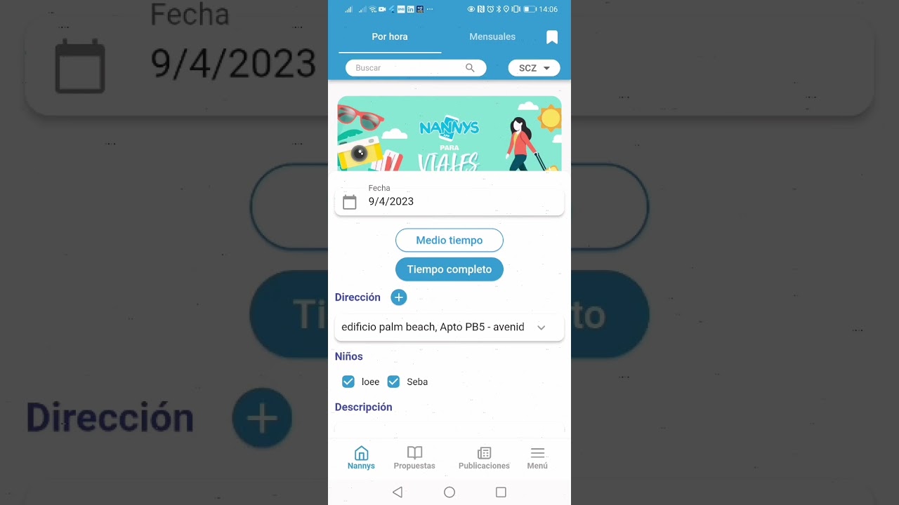 ¿Como publicar un servicio mensual? tiempo completo o medio tiempo.