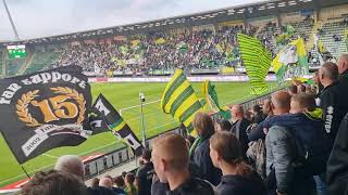 Ado - Emmen 1-2. O O Den Haag publiek zingt mee. Car Jeans stadion. 20 september 2021.