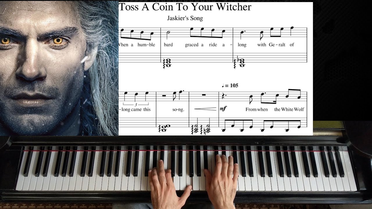 Toss A Coin To Your Witcher - The Witcher | Piano Tutorial (with Sheet