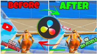 Best Render Settings In Davinci Resolve For YouTube Fortnite Montages /No Pixilation & 4K Resolution