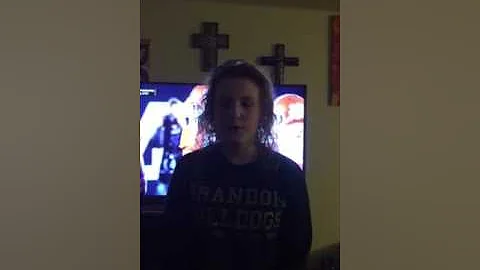 Brittany Hardin singing the National Anthem