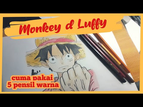 Belajar Mewarnai Luffy One Piece dengan Colour Pencil, Hanya 5 Warna