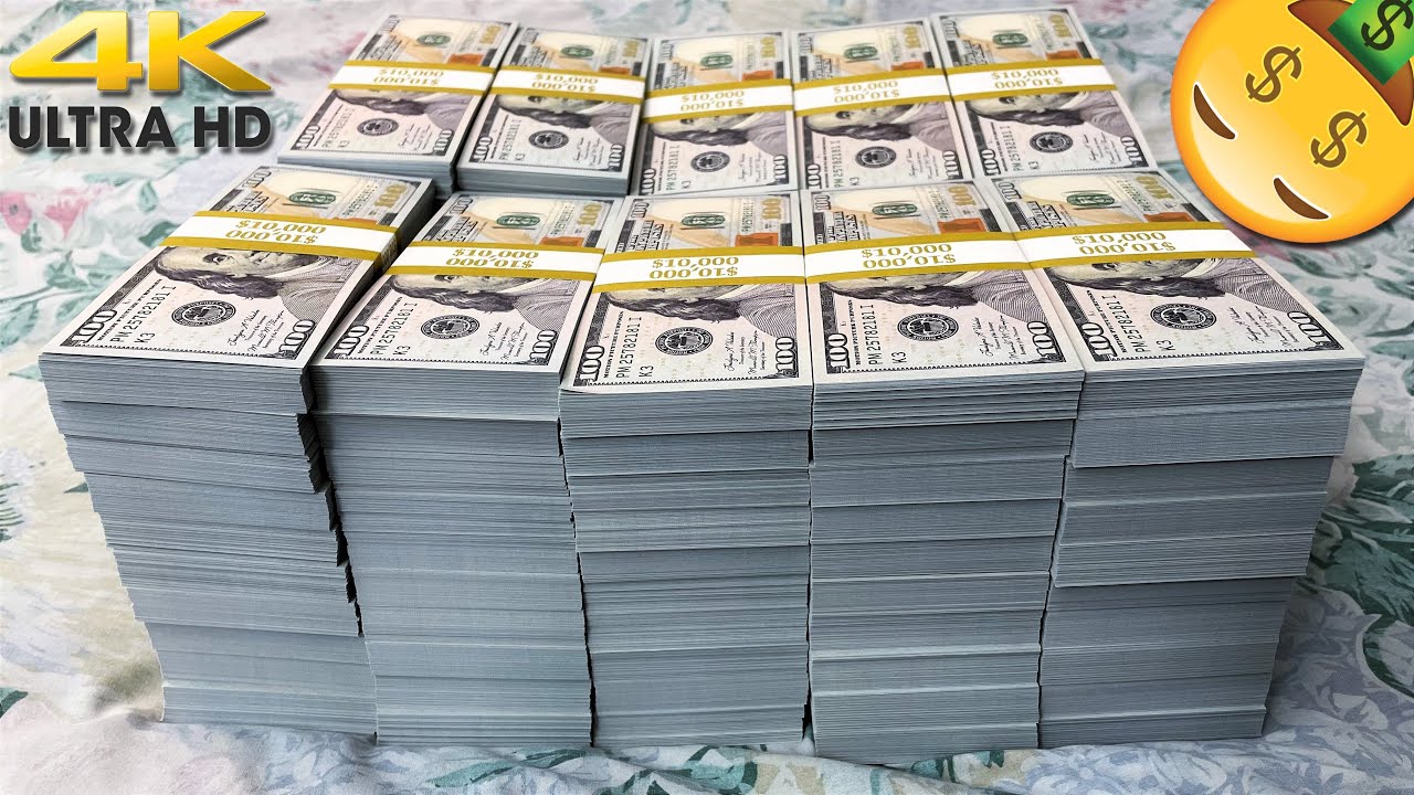 This Is What 1 Million in Cash Looks Like (4K)  Attract Abundance of Money  Prosperity Luck & Wealth 