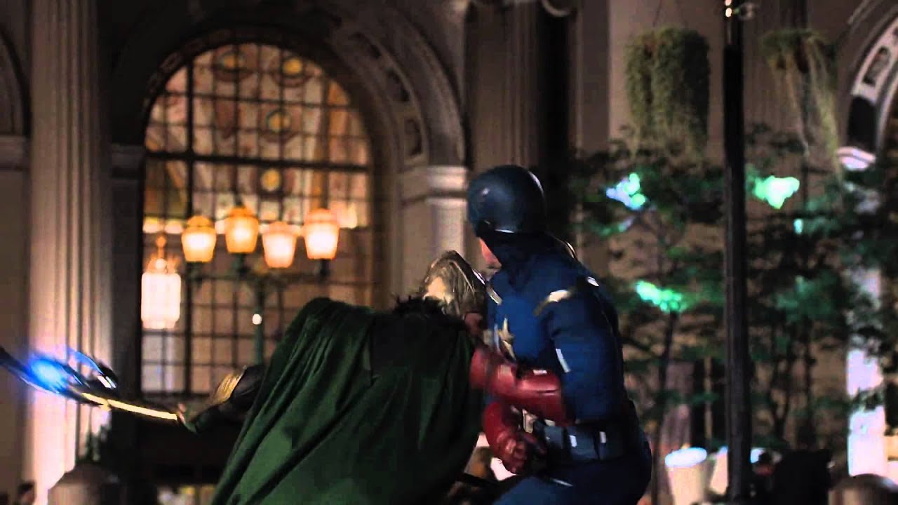 Loki Vs Captain America Fight Scene - Marvel Avenger's(2012) - YouTube