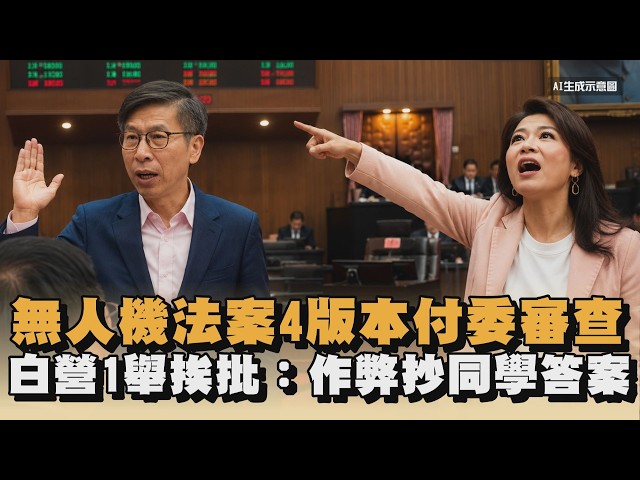 無人機法案4版本付委審查　白營1舉挨批：作弊抄同學答案｜#全民話燒