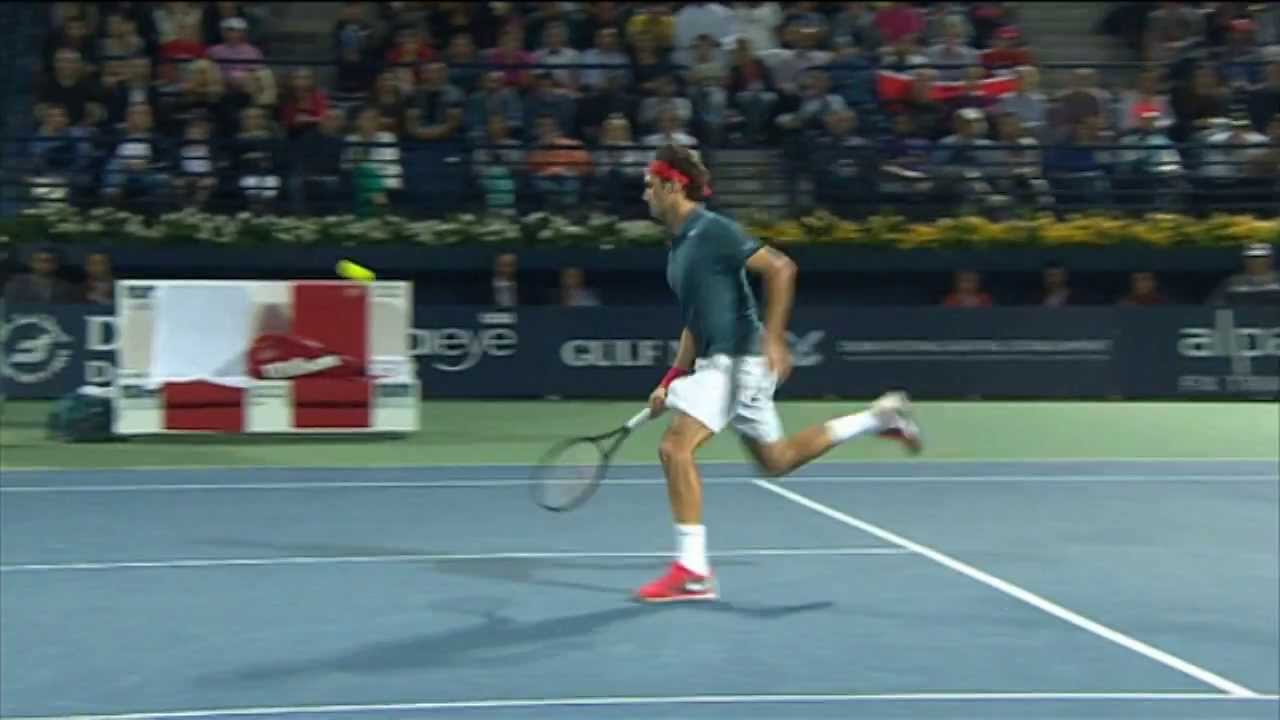 Roger Federer hits crazy smashing lob winner - Dubai 2006