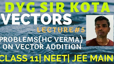 Vectors#5 Simple Problems on vector addition from HC Verma Class 11| NEET| JEE Main
