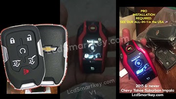 Remote Start 2015 Chevy w/ LCD SMART KEY Suburban impala Tahoe Malibu GMC CADILLAC BMW display key