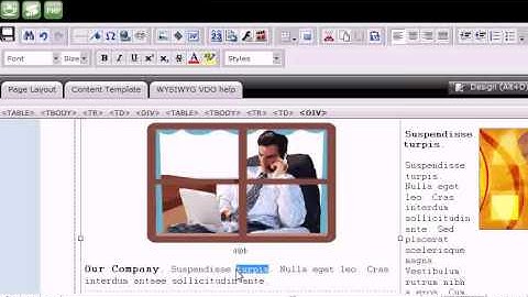 Editing and Formatting text in RVSiteBuilder