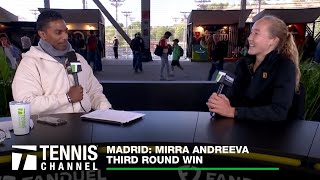 mirra andreeva wins last match as a 16-year-old | 2024 madrid third round