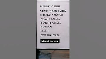 Mantık Sorusu - Zeka Soruları #zekasorusu
