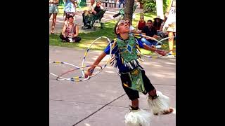 Young Native Hoop Dancer At Santa Fe Plaza