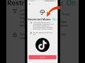 How to Turn ON Restricted Mode on TikTok (2025) | TikTok Restricted Mode Fix #Shorts #tiktok