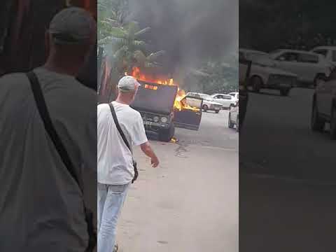 пожар авто на поселке Котовского