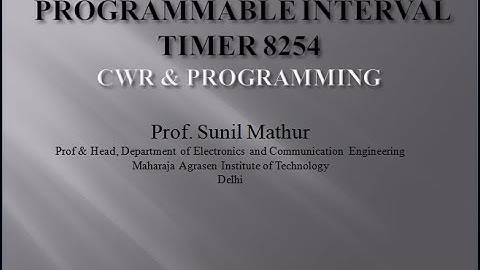 Lecture25 Microprocessor 8086 Timer Counter 8254 Control Word Register