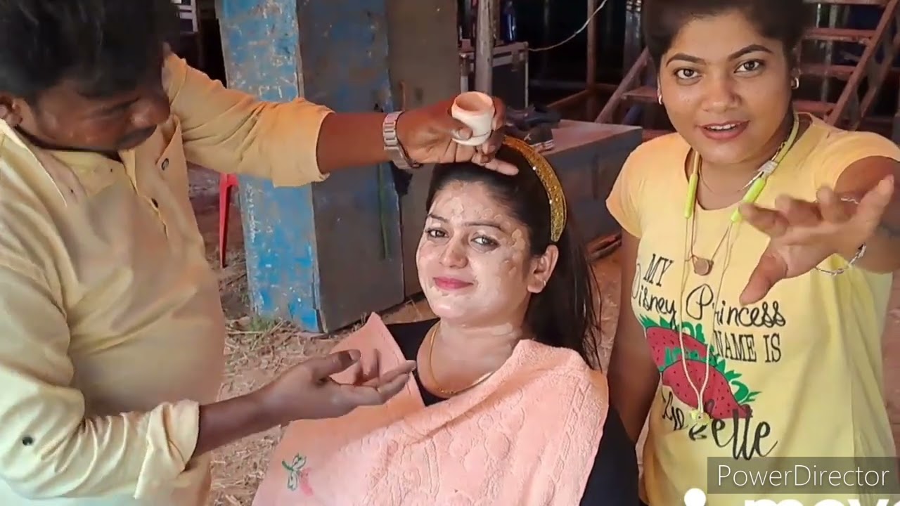 Tulasi gananatya natak shooting ra makeup video