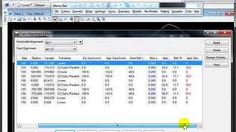 Bentley InRoads V8i Part 6 Cant & Superelevation