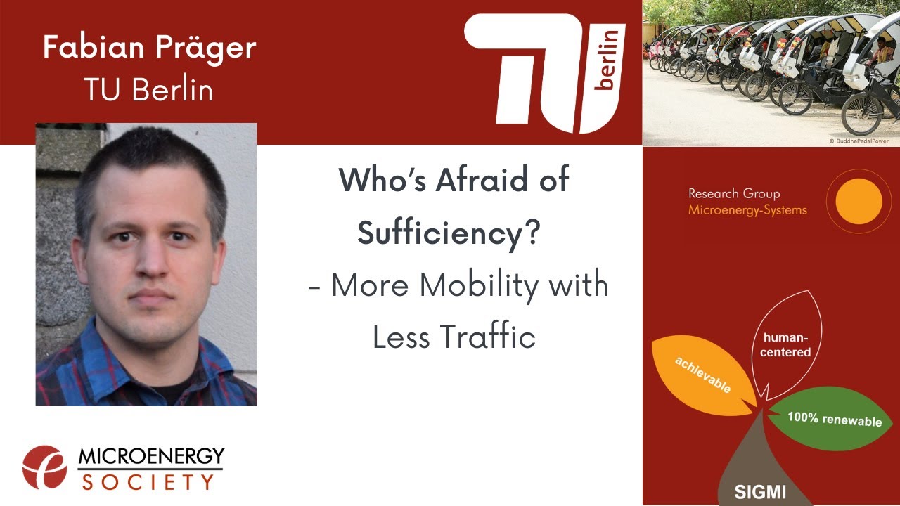SIGMI Conference on Sustainable & Inclusive Mobility - Sufficiency in Mobility by Fabian Präger