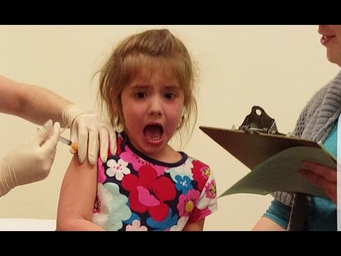 Little Girl Screams During Her Flu Shot.