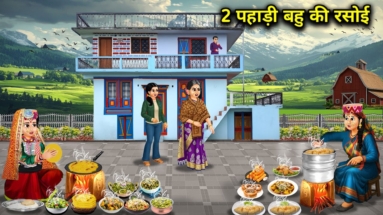 2 पहाड़ी बहु की रसोई||2 Pahadi Bahu's Kitchen||Hindi cartoon stories 
