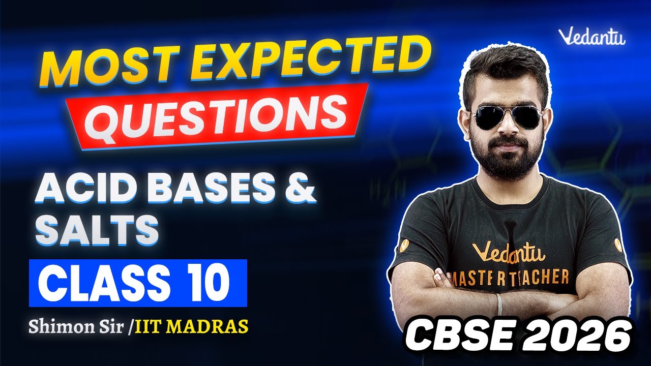 Acids Bases Salts | Most Expected Questions | Class 10 | CBSE 2026🔥Shimon Sir
