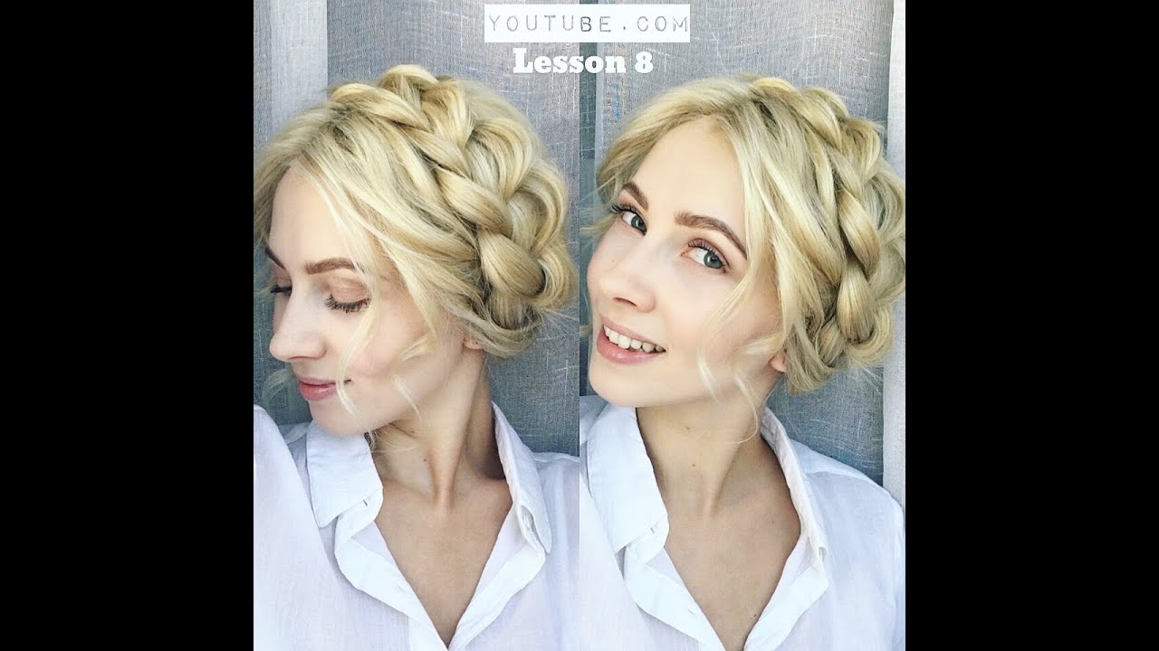Урок 8. Прически на себе. Экспресс прическа из кос. Волосы на заколках