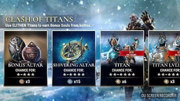 Dawn of titans /clash of titans event details / 25 event relic pulls