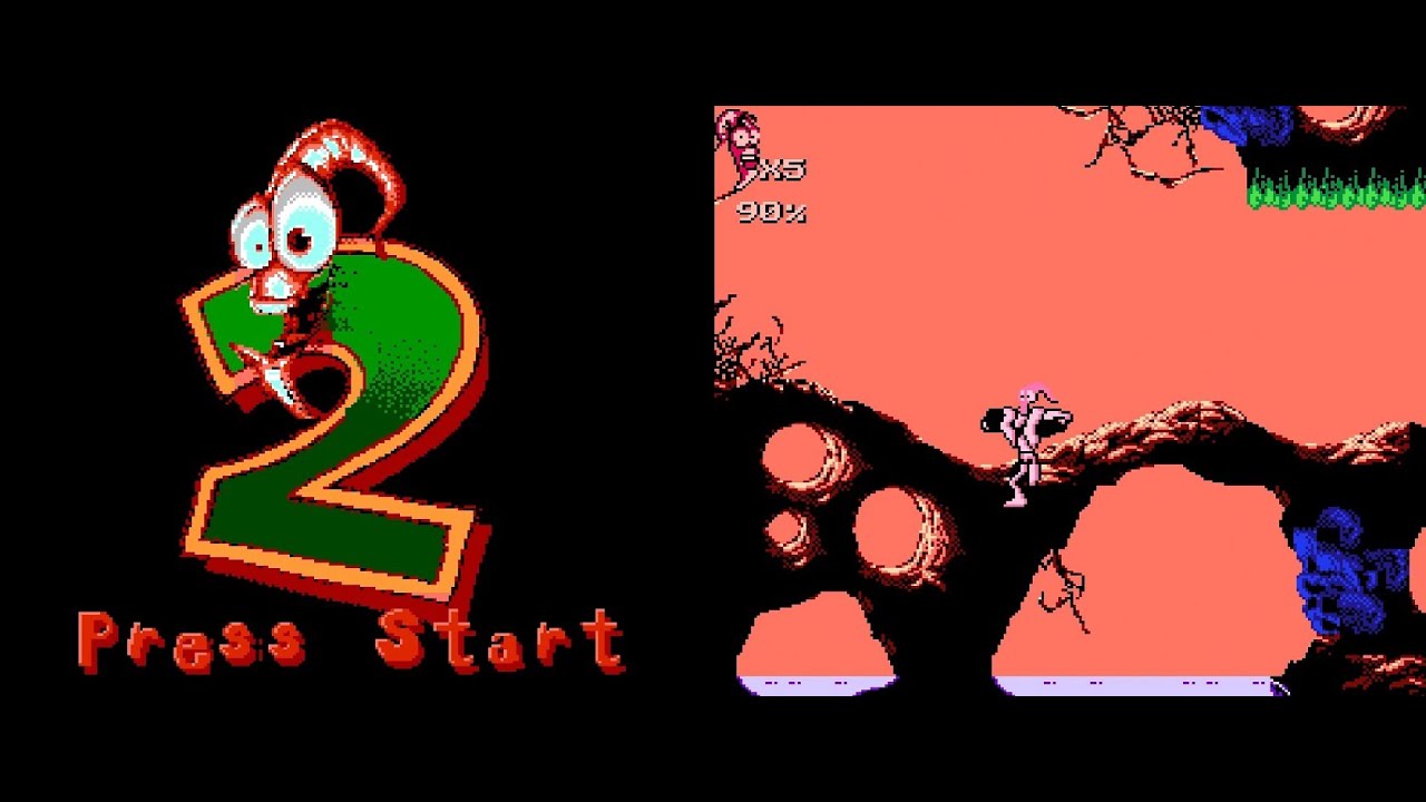 Earthworm Jim 2 [Super Game] (Unlicensed) NES - Walkthrough 