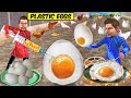 Plastic chicken eggs making plastic egg omelette wala hindi kahaniya moral stories new funny comedy