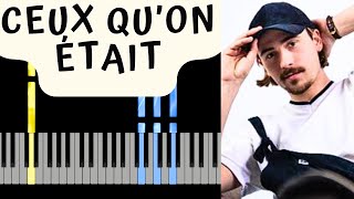 PIERRE GARNIER - CEUX QU'ON ÉTAIT (PIANO TUTO)