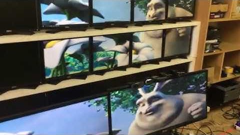 MadMapper 3.5 with 10 screens on a Desktop PC