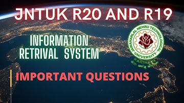 jntuk r19 irs important questions| jntuk r19 information retrieval system important questions