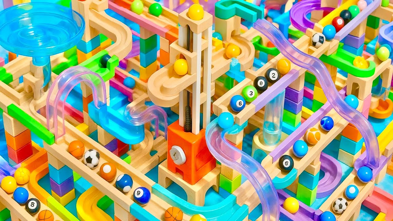 Marble Run Loop-to-Loop Challenge ASMR | #marblerun #coaster Race ASMR ...