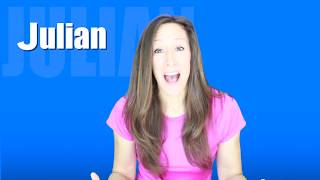 Name Game Song JULIAN | Learn to Spell Your Name JULIAN | Patty's Primary Songs