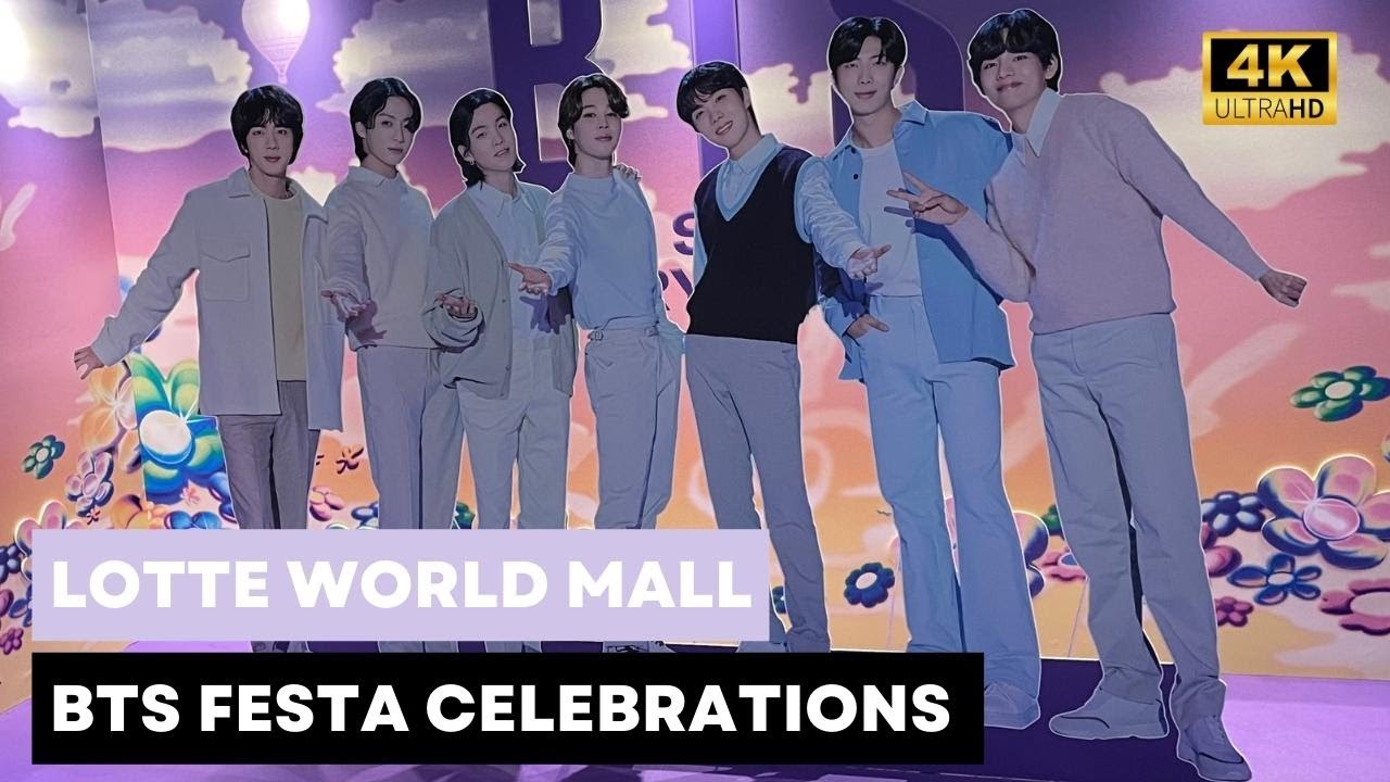 Bts Festa Celebrations At Lotte World Mall - Youtube