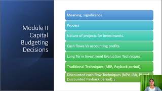 Fundamentals of Financial Management Module I Session 1 - 4th Semester BBA of Mangalore University