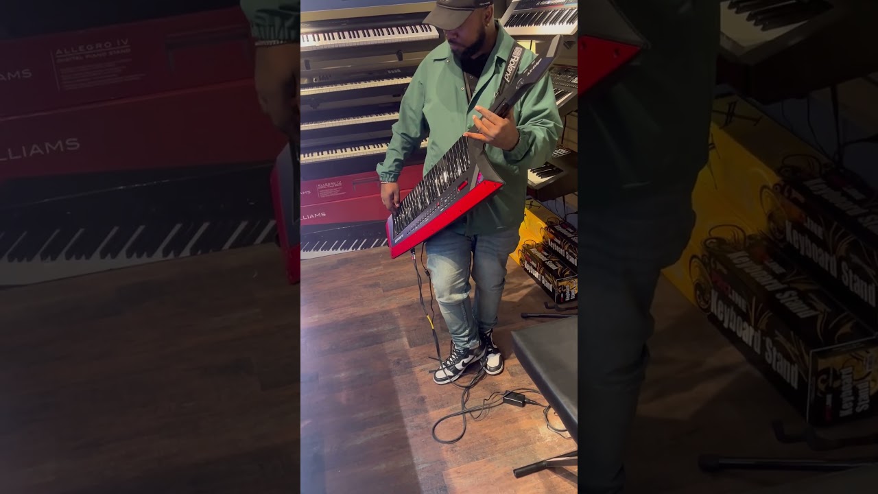 @SynthSei_on the Key-tar_ Roland AX-Edge 49-key Keytar Synthesizer - Black