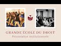 Prsentation institutionnelle  grande cole du droit