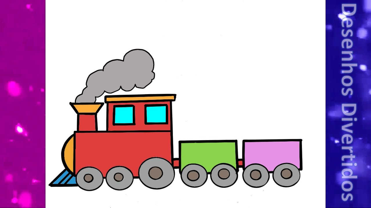 Como Desenhar Trens Passo A Passo Trem ícones De Vagões De Carga