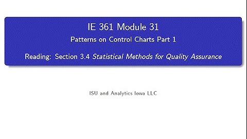 Statistical Process Improvement Module 31