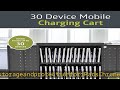 Pearington 30 Device Mobile Charging/Storage Cart for iPads, Tablets, Laptop, and Chromebook, Up to