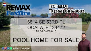 Stunning 3‑Bed, 2‑Bath Pool Home | 6814 SE 53rd Pl, Ocala, FL | MLS# OM704413