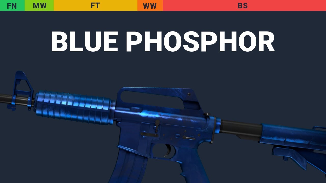 M4A1S Blue Phosphor Skin Float And Wear Preview YouTube