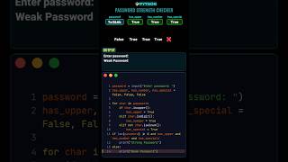 Can Python Tell If Your Password Is Strong 🔐🤯 #python #pythonforbeginners #pythonprojects