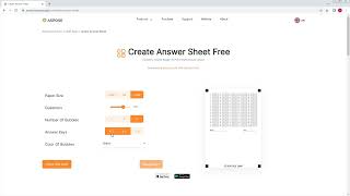 create answer sheet