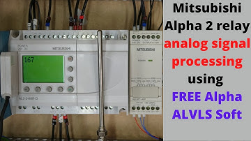 Mitsubishi Alpha 2 relay wiring and analog signal processing using FREE Alpha ALVLS Soft
