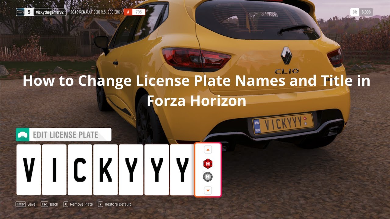 How To Change License Plate Names And Title In Forza Horizon YouTube How To Change License Plate Names And Title In Forza Horizon YouTube